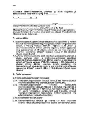 Eesti Elektroonikaromu OU leping kvartaalne pdf