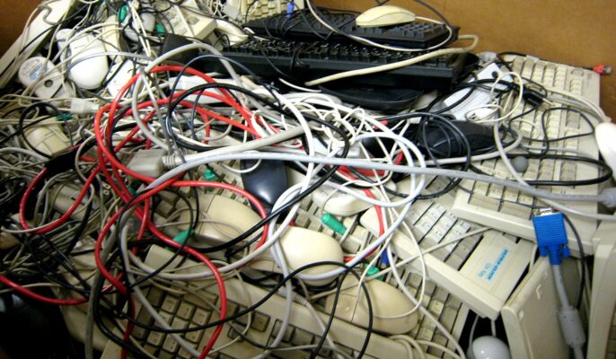 Kodudes kasutult seisvad vanad kaablid on oluline tooraine rohetehnoloogia jaoks 7 vanad kaablid kodus elektroonikaromu taaskasutus